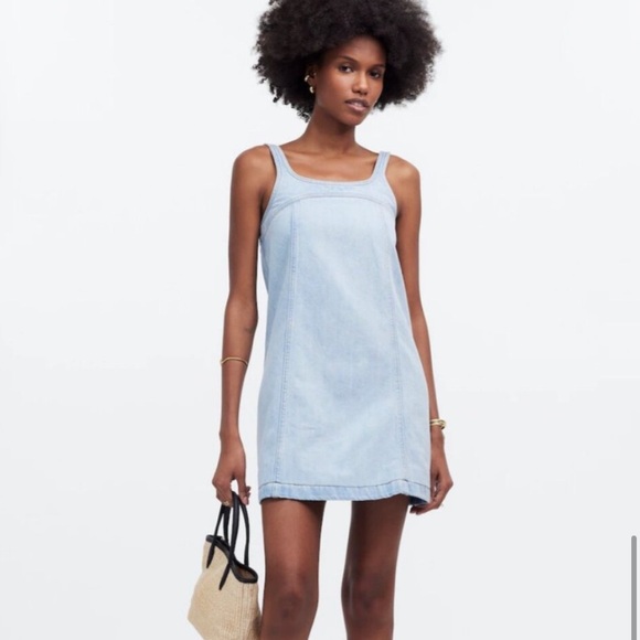 Madewell Denim A-Line Sleeveless Mini Dress NWT - Picture 9 of 10